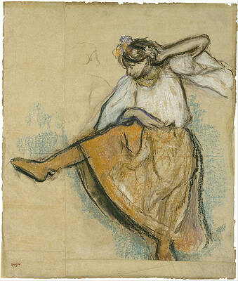 The Russian Dancer Print by Edgar Degas