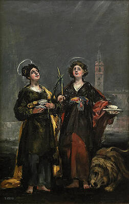 The Saints Justa and Rufina Print by Francisco Goya
