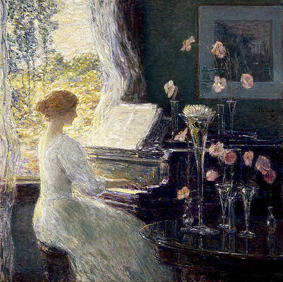 The Sonata Print by Childe Hassam