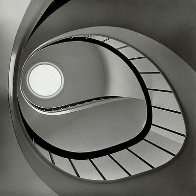  Photograph - The Staircase In Mr. And Mrs. Albert by Fred Lyon
