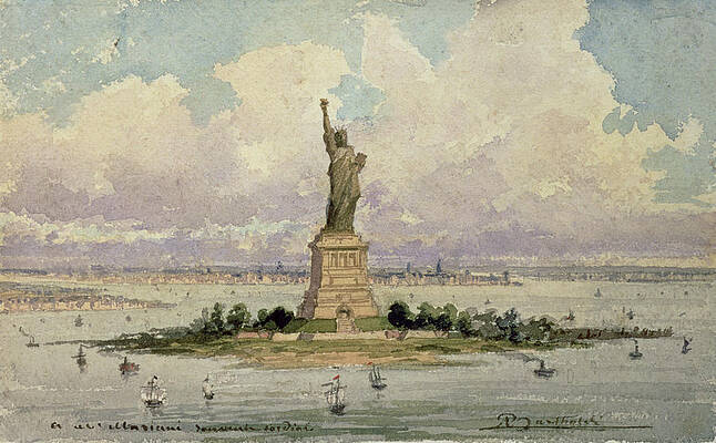 Wall Art - Painting - The Statue Of Liberty  by Frederic Auguste Bartholdi