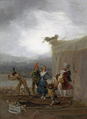 The Strolling Players Print by Francisco Goya