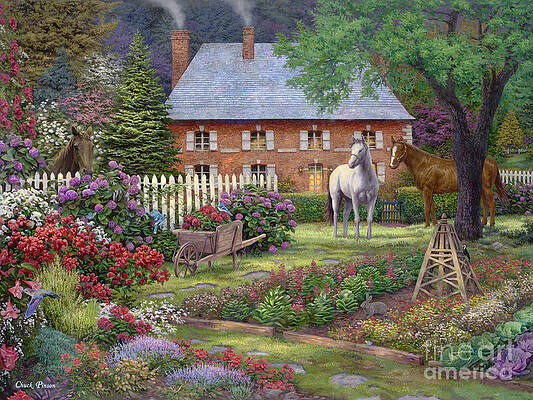 Wall Art - Painting - The Sweet Garden by Chuck Pinson