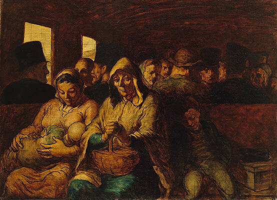 The Third-Class Carriage Print by Honore Daumier