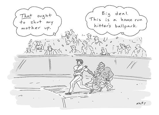 Wall Art - Drawing - The Thoughts Of A Baseball Player And His Mother by Kim Warp