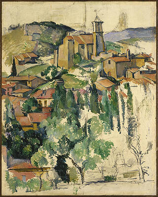 The Village of Gardanne. Le Village de Gardanne Print by Paul Cezanne