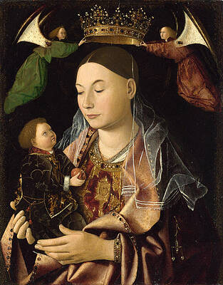 The Virgin and Child Print by Antonello da Messina
