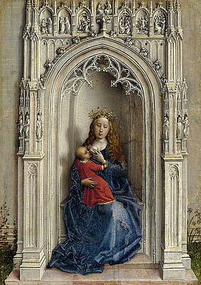 The Virgin and Child enthroned Print by Rogier van der Weyden The Virgin and Child enthroned Print by Rogier van der Weyden