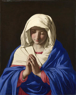 The Virgin in Prayer Print by Sassoferrato