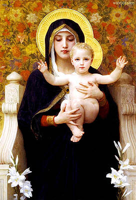 The Virgin of the Lilies Print by William-Adolphe Bouguereau
