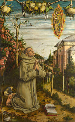 The Vision Of The Blessed Gabriele Print by Carlo Crivelli