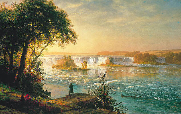 The Waterfalls of San Antonio Print by Albert Bierstadt