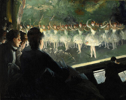 The White Ballet Print by Everett Shinn