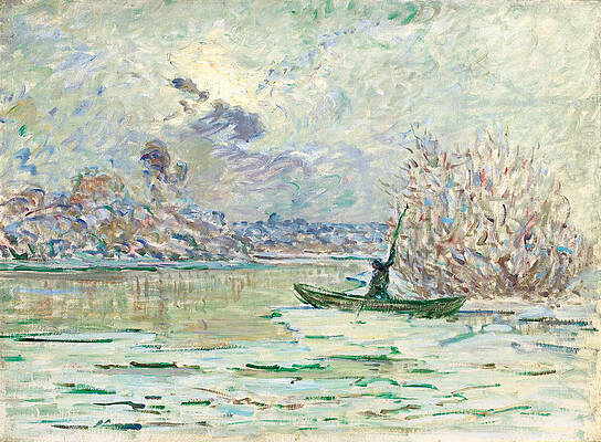 The Winter near Lavacourt Print by Claude Monet