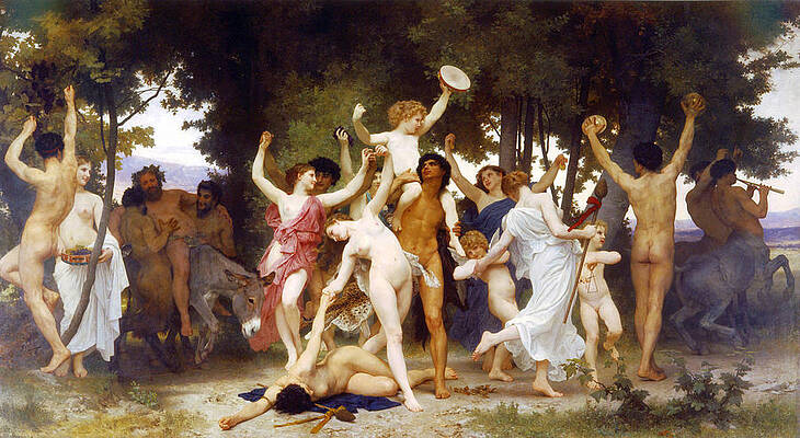 The Youth of Bacchus Print by William-Adolphe Bouguereau