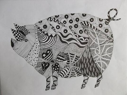 The Zen Pig by Audrey Bunchkowski The Zen Pig by Audrey Bunchkowski