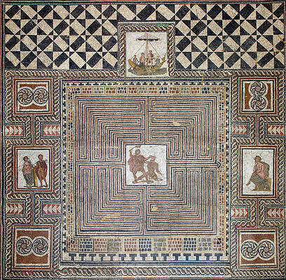 Wall Art - Photograph - Theseus Mosaic, 4th Century by Science Source