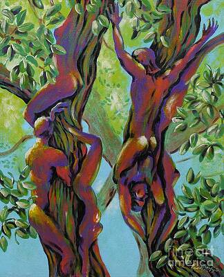 Wall Art - Painting - Think Like a Tree by Robert D McBain