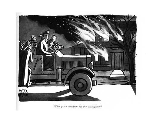 Wall Art - Drawing - This Place Certainly ?ts The Description by Peter Arno