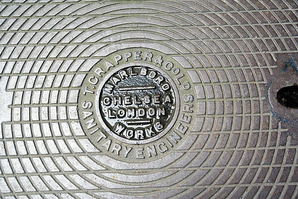 Wall Art - Photograph - Thomas Crapper Manhole Cover by Science Photo Library
