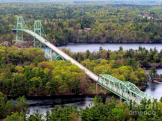 Scenic View of Green Steel Bridge Wall Art