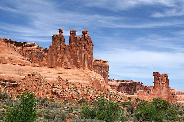 Nature Digital Art - Three Gossips - Arches National Park by Georgia Clare