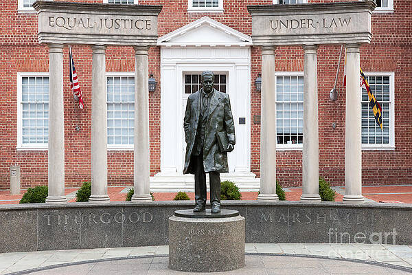 Wall Art featuring the photograph Thurgood Marshall Memorial I by Clarence Holmes