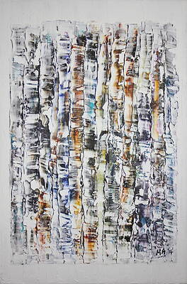 Textured Painting - Tickertape 5 by Madeleine Arnett