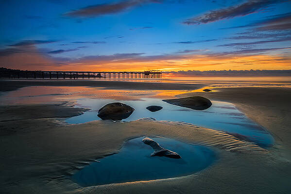Wall Art - Photograph - Tide Pool Reflections at Scripps Pier by Larry Marshall