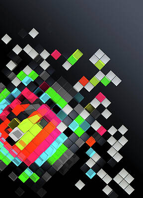 Wall Art - Photograph - Tilted Abstract Geometric Pattern by Ikon Ikon Images