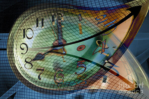 Wall Art - Photograph - Time Line Split In Two, Conceptual by Carol and Mike Werner