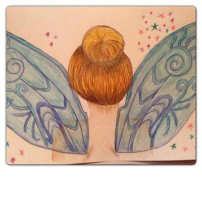 Wall Art - Drawing - Tinker Bell by Oasis Tone