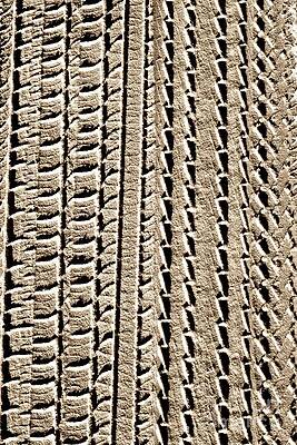 Wall Art - Photograph - Tire tracks in Sand Abstract 2 by John Harmon