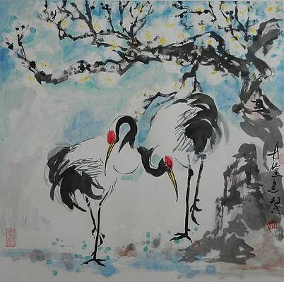 Together with Plum Tree by Min Wang Together with Plum Tree by Min Wang