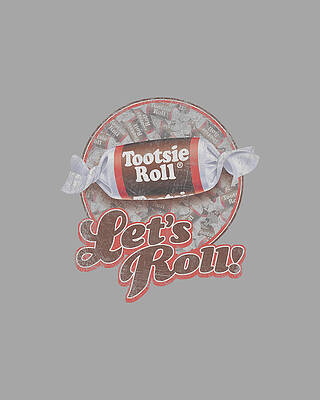 Graphic Wall Art featuring the digital art Tootsie Roll - Let's Roll! by Brand A