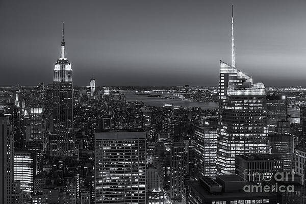 Empire State Building Wall Art featuring the photograph Top Of The Rock Twilight V by Clarence Holmes