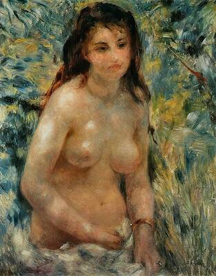 Torse effet de soleil Print by Pierre-Auguste Renoir