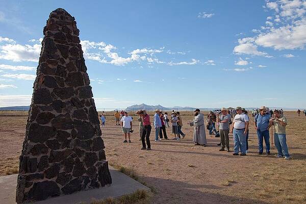 Wall Art - Photograph - Tourists At Trinity Test Site by Science Photo Library