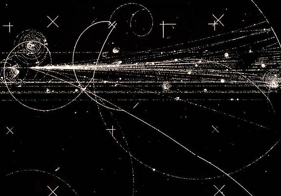 Wall Art - Photograph - Tracks Of Charged Subatomic Particles by Science Photo Library