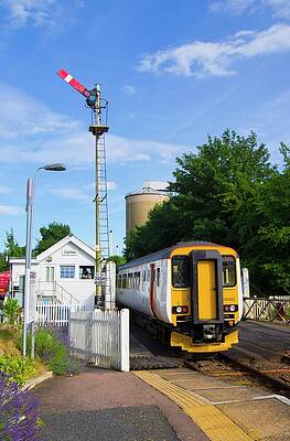 Wall Art - Photograph - Train And Signal Box by Science Photo Library