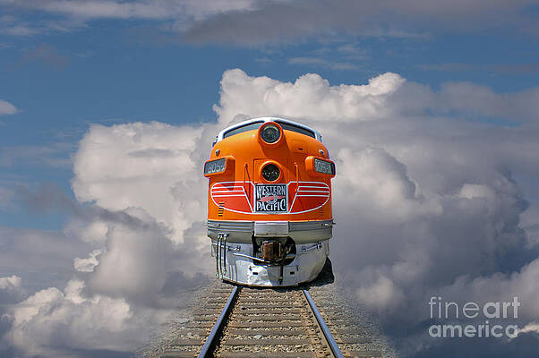 Wall Art - Photograph - Train In Clouds by Ron Sanford