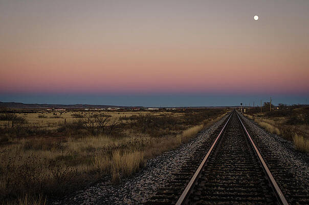 Wall Art - Photograph - Train Tracks Fade Into The Horizon by Jeremy Wade Shockley