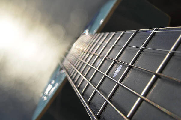 Close-Up of Guitar Strings Photograph