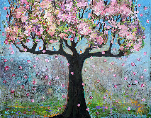 Tree of Life Abstract Painting Wall Art Impasto Sculpture Woodland Cherry  Orange Blossom Paintings on Canvas Hanging Original Large 5 Sizes -   Norway