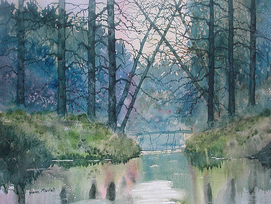Wall Art - Painting - Tree Bridge by Glenn Marshall