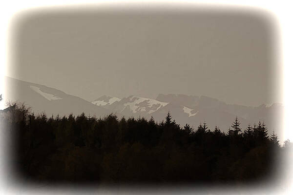 Treeline with ice capped mountains in the Scottish Highlands by Ashish Agarwal Treeline with ice capped mountains in the Scottish Highlands by Ashish Agarwal
