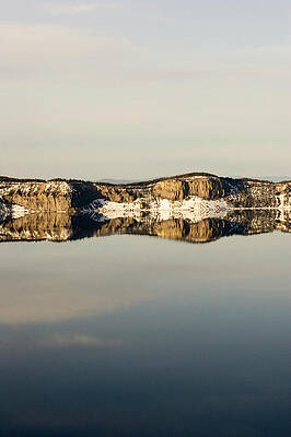 Wall Art - Photograph - Trees And Rock Reflected In Crater by Corey Hendrickson