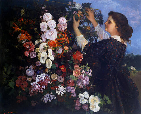 Trellis Print by Gustave Courbet