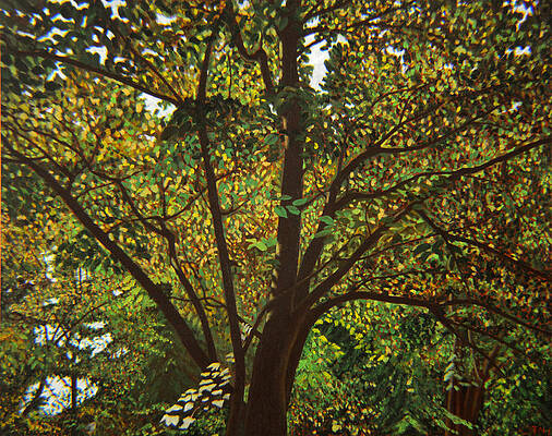 Wall Art - Painting - Trunk of Life by Thu Nguyen