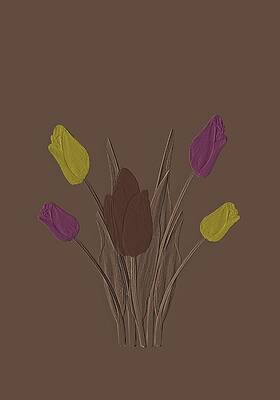 Tulips Design Drawing Embossed by David Dehner Tulips Design Drawing Embossed by David Dehner